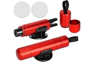 Desoto Notfallhammer fürs Auto, 2er Set Nothammer mit Gurtschneider & gehärteten Spitzen Notfall Hammer, Car Safety Hammer Fensterbrecher Notfall Werkzeug Autozubehör Sicherheitshammer fürs Auto Bus