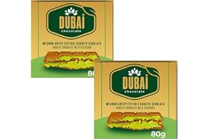PARAHON Dubai Chocolate Bar with Kadayif and Pistachio Cream 80g Dubai Kunefe knafeh Chocolate Small Gifts for Snack Treats Kids Family & Friend (Pack of 2)