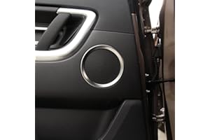 DIYUCAR For Discovery Sport 2015-2018 ABS Car Door Speaker Ring Trim Accessories 6 pieces (Matte silver)