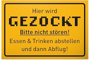 DankeDir! Hier wird gezockt Schild - Partydeko Zocker Geschenkidee Deko Spielzimmer Schüler Türschild Zimmer Party - Teenager Geschenk Gamer Geburtstagsgeschenk Dekoration Jugendlicher