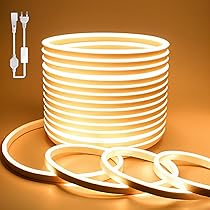 YXHL® Luce al Neon a LED Blu in Silicone 15M DC 12V Flessibile Impermeabile Striscia di luci LED Neon Corda, per la Decorazione architettonica del Giardino di casa Interna o Esterna