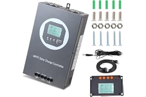 OOYCYOO MPPT 100A Controleur de Charge Solaire 12V 24V 36V 48V Régulateur de batterie automatique PV 150 V avec Sonde Température et écran LCD pour au Plomb et au Lithium Batteries