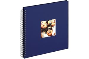 walther design Fotoalbum blau 30 x 30 cm Spiralalbum mit Cover-Ausstanzung, Fun SA-110-L