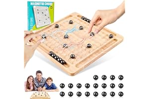 LNJYA Gioco Di Scacchi Magnetici, Educativo Gioco di Scacchi Magnetici da Tavolo, Magnetic Chess Game, Educativo Gioco Da Tavolo a Scacchi Con Pietre Magnetiche,Set di Scacchi Magnetici Da Viaggio