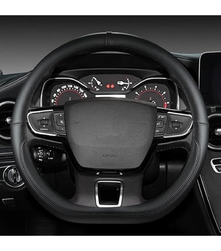Housse De Volant En Cuir Pour Dacia Duster 2018-2023 – Microfibre Antidérapante, Noire, Protection Contre Rayures Et Usure