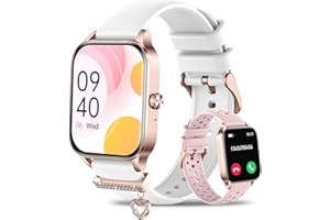 Iaret Reloj Inteligente Mujer, 1,85" Smartwatch con Llamadas, Pulsera Actividad con 100+ Modos Deportivos, Pulsómetro, Monitor de Sueño, Podómetro, Smart Watch Compatible con Android iPhone, Oro Rosa
