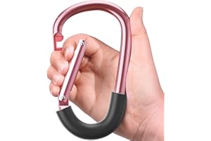 SURDOCA Crochets de Poussette pour Maman, Clips de Poussette pour Suspendre le Sac et les Courses, Accessoires de Poussette, Tout Rose 1pc