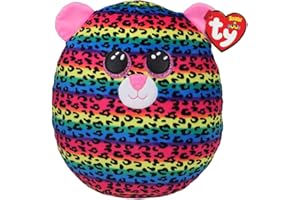 TY- Squish a boos-Coussin Dotty Le léopard 40cm, TY39186, Multicolore