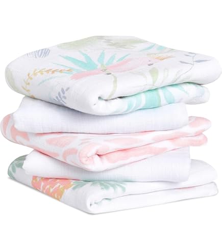 Aden + Anais Musy Squares - 3 Panni Mussola Cotone 100%, 70x70cm