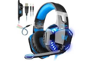 Tsing EACH G2000 video gaming headset Earphones Wired Headphones with Microphone Bass Stereo LED light Volume Control PC Mobile Phone