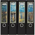 Lot De 10 Étiquettes Pour Dos De Classeur à Insérer Design Marbré - Format 53 X 188 Mm Pour Classeurs 8 Cm