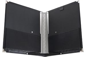 Classic Cantabile Teczka na nuty, standardowa, czarna (stabilna sztuczna skóra, pasek na rękę, nuty do DIN A4, kieszeń wewnętrzna, narożniki ochronne)