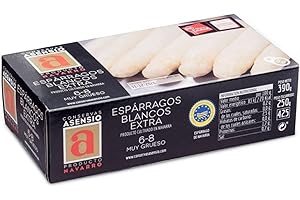 THE BASQUE gourmet - Asperges Blanches de Navarre très Épaisses - 6-8 unités boîte - 390 g nets - 3 unités
