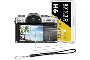 iDaPro Pellicola protettiva per display compatibile con Fujifilm X-T30 II X-T30II Fuji X-T30 Mark II + cinturino da polso [3 + 1 pezzo] in vetro temperato temperato durezza 9H