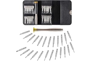 BAIJ Zestaw wkrętaków precyzyjnych, 25 w 1 Mini zestaw wkrętaków do naprawy z kluczami imbusowymi Torx do okularów, smartfonów, telefonów komórkowych, laptopów, elektroniki