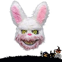 Masque Lapin Sanglant Halloween - Effrayant Et Réaliste, Pour Enfants Et Adultes, Cosplay Horreur