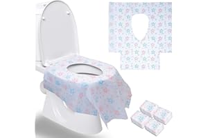 ISIYINER Einweg-Toilettensitzbezug Rutschfeste Wasserdicht WC-Sitz Toilettenpapier Pad für Erwachsener Kinder Schwangere Frau Reisen Krankenhaus 20 Stücke