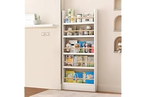 JFOZDM Estanterias para Libros, Libreria Estanteria, Biblioteca Infantil, Mueble Estanteria, Antivuelco/Ahorro de Espacio/fácil de Montar, Estanteria Detrás Puerta para Salon/Dormitorio/Oficina