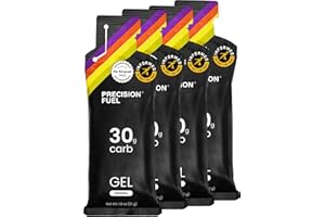 PRECISION HYDRATION Precision Fuel 30 Energy Gels – Milde, geschmacksneutrale Laufgele für Ausdauersportler, 30 g Kohlenhydrate, leicht verdaulich, perfekt für Laufen & Langzeitsport (Pack of 4)