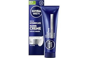 ‎NIVEA MEN NIVEA MEN Hydrocare Rasiercreme, mit cremigem Schaum für eine sanfte Rasur, hautschonende Rasiercreme für Herren mit Aloe Vera und Pro-Vitamin B5 (100 ml)