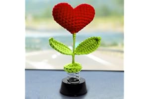 KIAYOO Decoration Voiture, Coeur au Crochet Décorations du Tableau de Bord,Jouets Voiture Intérieur,Figurine Amour Auto Accessoires Ornement Cadeau Homme Femme d'anniversaire, de Noël, de Nouvel an