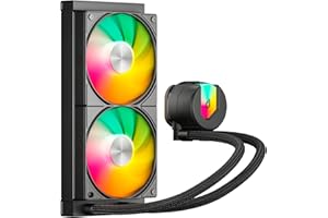 upHere gaming U240KC AIO Cooler ARGB, 240mm Water Cooler CPU, All-in-One Liquid CPU Cooler with U3 Series ARGB 120mm PWM Fans, Intel LGA: 2011/2066(X79/X99 Motherboard)&AMD: AM5/AM4 Compatible - Black