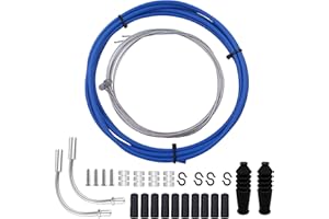 TSATHOGGUA Juego de Cables de Freno Bicicleta - Cables de Freno para MTB con Instalación Fácil - Kit de Cable de Freno MTB (Azul)