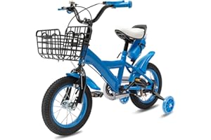 Charocean 12 Zoll Kinderfahrrad für ab 2-5 Jahre Jungen & Mädchen, Upgraded Kinder Fahrrad mit Stützrädern, Fahrrad für Kinder, HöHenverstellbar Kinderfahrräder für Schulung Outdoor Reiten