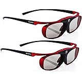 2x Hi-SHOCK BT Pro "Scarlet Heaven" aktive 3D Brille kompatibel mit Sony, Samsung 3D TV | komp. mit SSG-3570CR, TDG-BT500A, T