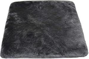 ‎REISSNER LAMMFELLE Reissner Lammfelle | SIKI-VF | echtes Merino Schaffell | Sitzpolster Autokissen Rollstuhlauflage Katzenbett | Vollfell Qualität | 40x40cm anthrazit grau