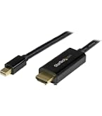 KabelDirekt Mini DisplayPort Naar DisplayPort-kabel 2m – 4K/60Hz, Versie 1.2, Voor Pc En Mac, Zwart