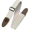 Levy's MSSC8-NAT 2" Signature Series Cotton Guitar Strap With Suede Ends And Slide and Loop Adjustment. Natural Color