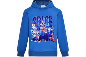 CKCKTZ Space-Jam Pullover für Jungen, langärmelig, mit Kapuze