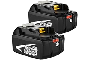2Stück 5500mAh Akku Kompatibel für Makita 18V Akku BL1850B BL1860B mit LED Indikator
