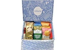 NIBULA Coffee Gift Set | includes Coffee Bags, Mokate Cappuccino, Caramel Latte and Chocolate Mocha, Biscuits, Shortbread and Stroopwafel