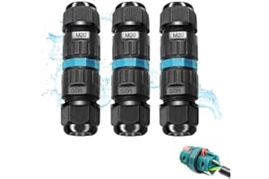 LEIKEDUN 3 Stück Kabelverbinder Wasserdicht IP68, 3-Polig Erdkabel Verbinder Abzweigdose für Ø5-9 mm Kabeldurchmesser, Verbindsmuffen Kabelmuffe Verteilerdose Verbindungsbox für Außen Garten Outdoor