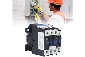 RANKOMU Contacteur 220V/380V AC, Cjx2-3210 Bobine Normalement Ouverte Contacteur de Puissance de Circuit Ca 220V 32A Contact en Alliage D’Argent, pour Le Contrôle Du Relais de Distribution D’Énergie