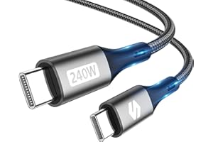 Silkland 240W C to C Charger Cable Fast Charge 48V/5A 2M, 100W PD 3.1&QC 4.0, USB C to USB C Charger Cable for iPhone 15/Pro/Pro Max, Samsung S23 Ultra/A14/S23/A54, MacBook Pro, iPad Pro, Pixel 8/Pro