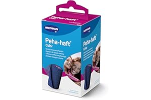 Peha-haft: Venda Elástica Autoadhesiva para la Sujeción de Compresas y Gasas, así como para la Estabilización de Músculos y Articulaciones; Azul; 4mx8cm