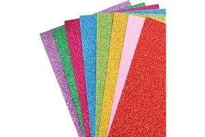 SUPVOX 10 fogli di schiuma glitterata in schiuma di EVA glitterati dorati lucidi, in microspugna, colori assortiti