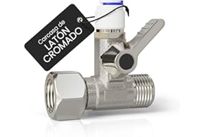 smardy V004 Válvula de Cierre 3/8x3/8x1/4" Conector 3/8 1/4 T Quick-Adaptador Grifo-Cierre Adaptador 3/8 3/8 1/4" para conectar 2 dispositivos (frigorífico SBS, ósmosis inversa y cafeteras)