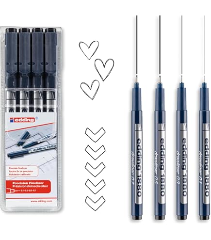 Edding 1800 Profipen, penna da disegno a pigmenti, 0,3 mm | WhichOne
