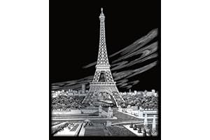 ROYAL BRUSH MANUFACTURING LTD. Kratzbild-Set"Eiffelturm", ca. 25 x 20 cm, inkl. Kratzmesser