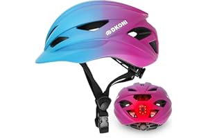 DKONI Bike Helmet Adult Urban:Bicycle Helmet for Men Women with USB Charge Detachable Taillight Helmets for Commuter Cycling Scooters