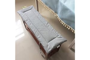 PING BU Garden Bench Cushion 2/3 Seater Indoor Outdoor,Cotton Bench Cushion Pad 80/100/120cm,Non-slip Bench Cushion for Swing Patio Dining (120x30cm,J)