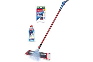 VILEDA 1-2- Spray Starter Pack Balai Vaporisateur + nettoyant prêt à l'emploi + Recharge