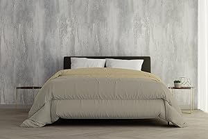 Italian Bed Linen Sogni e capricci Eldrojoòn de Invierno, Topo/Crema, 250x200cm