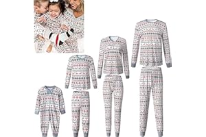 Oriental eLife Christmas Pyjamas for Family,Christmas Pajamas Family Matching Set,Xmas Tree Printed Nightwear Sleepwear, Christmas PJs Set for Family