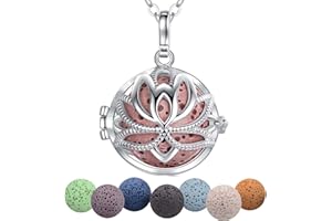 INFUSEU Long Necklaces for Women, Aromatherapy Diffuser for Essential Oils, Dream Catcher Pendant, Silver-Plated, Boho Diffuser, Inspirational Cheeky Anxious Birthday Gift for Your Women