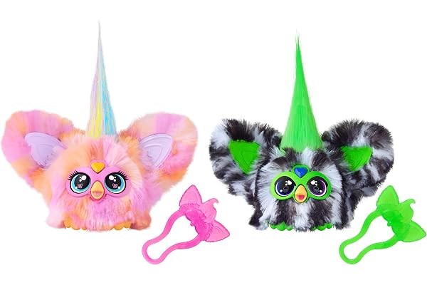 FURBY Furblets Fierce & Fabulous, Pack de 2 Peluches électroniques, Rose (Pink), Vert (Green)